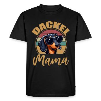 Teckel Maman Fête des Mères Maternité Maman Parent - T-shirt Premium bio Homme - noir - Devant - Nico (187cm)