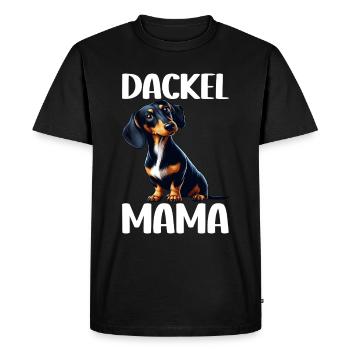 Teckel Maman Fête des Mères Maternité Maman Parent - T-shirt Premium bio Homme - noir - Devant - Nico (187cm)
