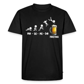 Friday Weekend Beer Lovers Sarcastic - Men's Premium Organic T-Shirt - black - Front - Nico (187cm)