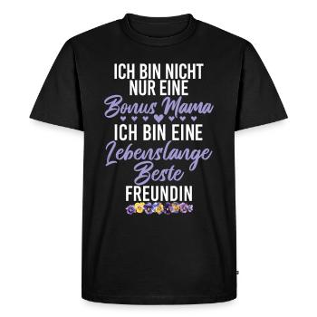 Bonus Maman Fête des Mères Maman Maternité Parent - T-shirt Premium bio Homme - noir - Devant - Nico (187cm)