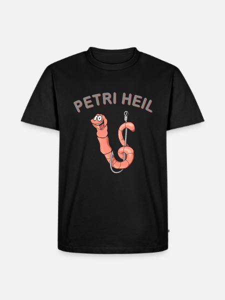 Petri Heil - Männer Premium Bio T-Shirt - Schwarz