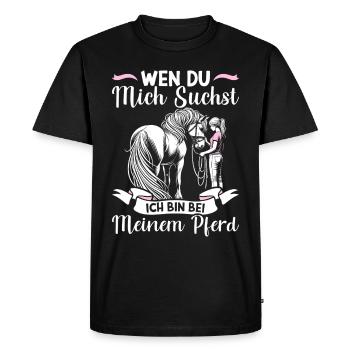 Équitation Sports équestres Cavaliers Amoureux des chevaux - T-shirt Premium bio Homme - noir - Devant - Nico (187cm)