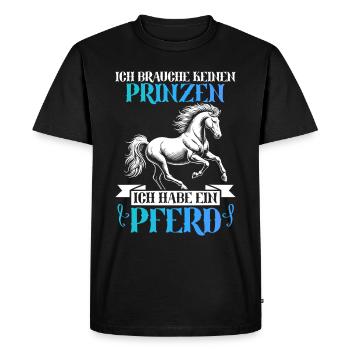 Équitation Sports équestres Cavaliers Amoureux des chevaux - T-shirt Premium bio Homme - noir - Devant - Nico (187cm)