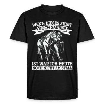 Équitation Sports équestres Cavaliers Amoureux des chevaux - T-shirt Premium bio Homme - noir - Devant - Nico (187cm)