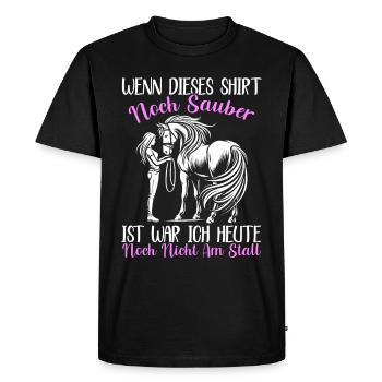 Équitation Sports équestres Cavaliers Amoureux des chevaux - T-shirt Premium bio Homme - noir - Devant - Nico (187cm)