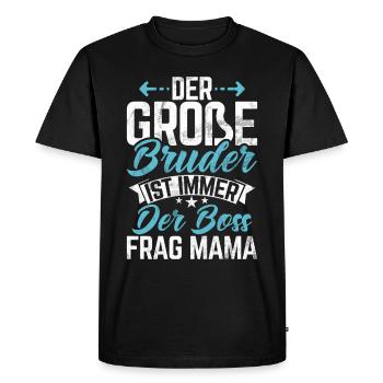 Big Brother Baby Lover Older Sibling - Men's Premium Organic T-Shirt - black - Front - Nico (187cm)