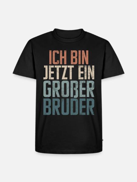 Storebror Baby Elsker Ældre Søskende - Herre Premium økologisk T-shirt - sort