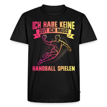 Handball Liebhaber Handball Sport Spieler - Männer Premium Bio T-Shirt - Schwarz - Vorne - Nico (187cm)