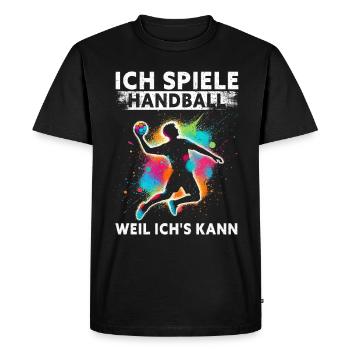 Amateurs de handball Joueurs de sport de handball - T-shirt Premium bio Homme - noir - Devant - Nico (187cm)
