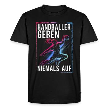 Amateurs de handball Joueurs de sport de handball - T-shirt Premium bio Homme - noir - Devant - Nico (187cm)