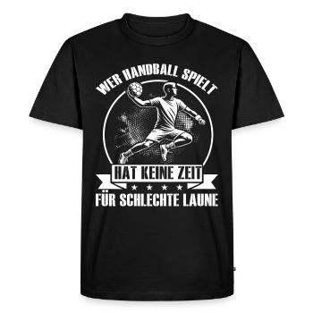 Amateurs de handball Joueurs de sport de handball - T-shirt Premium bio Homme - noir - Devant - Nico (187cm)