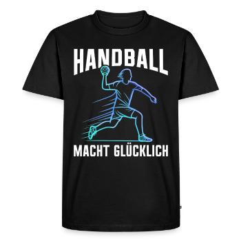 Amateurs de handball Joueurs de sport de handball - T-shirt Premium bio Homme - noir - Devant - Nico (187cm)