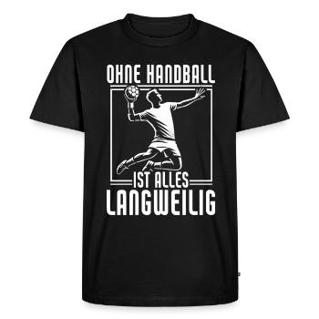 Amateurs de handball Joueurs de sport de handball - T-shirt Premium bio Homme - noir - Devant - Nico (187cm)