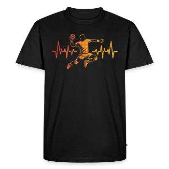 Amateurs de handball Joueurs de sport de handball - T-shirt Premium bio Homme - noir - Devant - Nico (187cm)