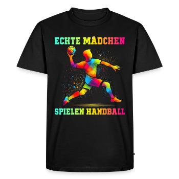 Amateurs de handball Joueurs de sport de handball - T-shirt Premium bio Homme - noir - Devant - Nico (187cm)