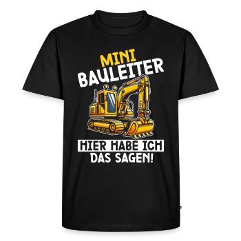 Enfants Chef de chantier Chef de projet Entrepreneur - T-shirt Premium bio Homme - noir - Devant - Nico (187cm)
