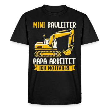 Enfants Chef de chantier Chef de projet Entrepreneur - T-shirt Premium bio Homme - noir - Devant - Nico (187cm)