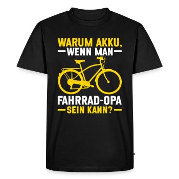 Grand-père Bike Lover Grand-père Bike Pops - T-shirt Premium bio Homme - noir - Devant - Nico (187cm)