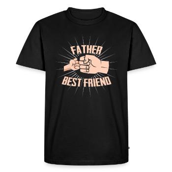 Bonne fête des pères Fête des pères Fête des hommes Homme - T-shirt Premium bio Homme - noir - Devant - Nico (187cm)