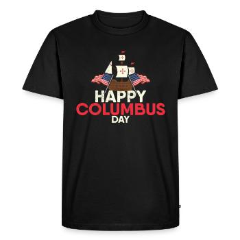 Jour de Christophe Colomb - T-shirt Premium bio Homme - noir - Devant - Nico (187cm)