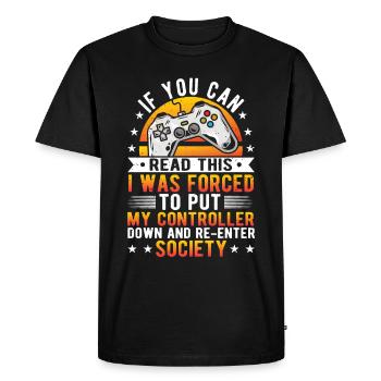 Gamer Gaming Gamer Design avec Saying - T-shirt Premium bio Homme - noir - Devant - Nico (187cm)