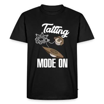 Mode Tatting amusant sur Lace Crafter Klöppeln - T-shirt Premium bio Homme - noir - Devant - Nico (187cm)
