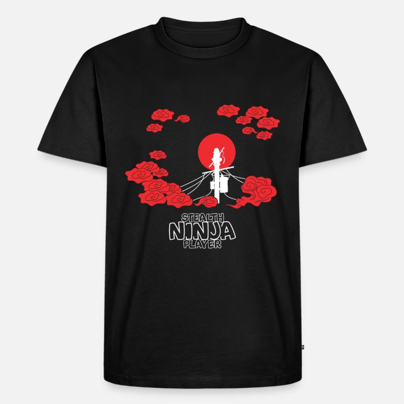 Stealth-Ninja Zocker - Männer Premium Bio T-Shirt - Schwarz