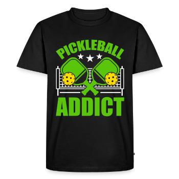 Pickleball Raquette de pickleball Padel - T-shirt Premium bio Homme - noir - Devant - Nico (187cm)