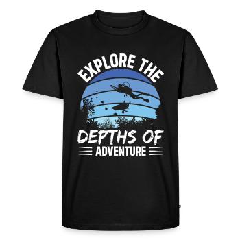 Explorez les profondeurs de l’aventure Riviera Maya - T-shirt Premium bio Homme - noir - Devant - Nico (187cm)