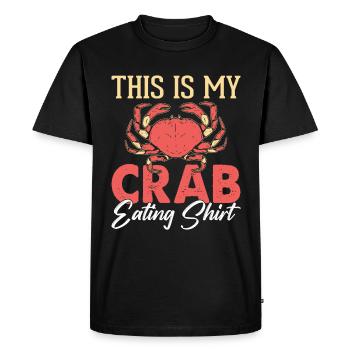 Crabes Fruits de mer Ciseaux Animaux Créatures marines - T-shirt Premium bio Homme - noir - Devant - Nico (187cm)