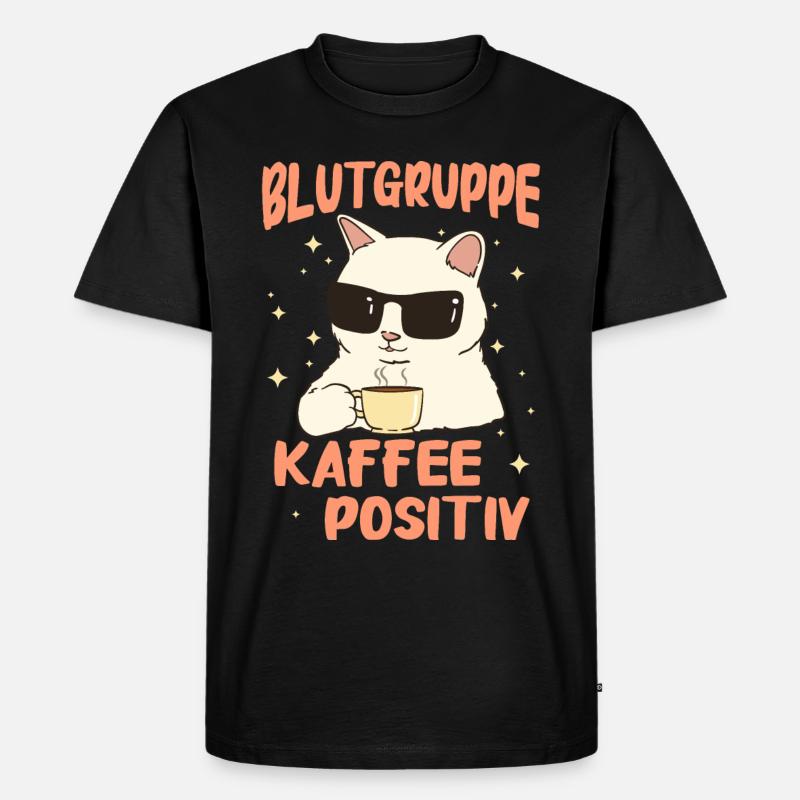 Kaffee Coffee Kaffeetrinker Kaffeeliebhaber - Männer Premium Bio T-Shirt - Schwarz