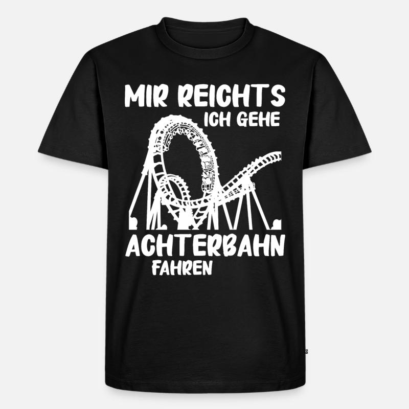 Achterbahn Freizeitpark Roller Coaster - Männer Premium Bio T-Shirt - Schwarz