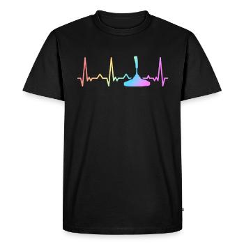 curling cur - T-shirt Premium bio Homme - noir - Devant - Nico (187cm)