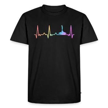 curling cur - T-shirt Premium bio Homme - noir - Devant - Nico (187cm)