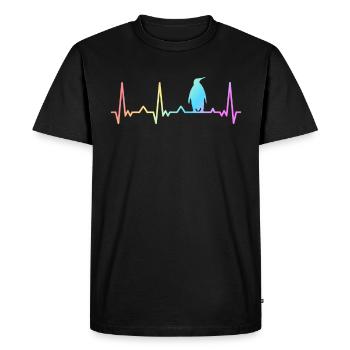 Pingouin Petits Pingouins Manchots Empereur Pingouin - T-shirt Premium bio Homme - noir - Devant - Nico (187cm)