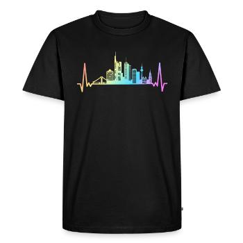 Frankfurt, Hesse, Germany, Frankfurter - Men's Premium Organic T-Shirt - black - Front - Nico (187cm)