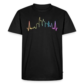 Frankfurt, Hesse, Germany, Frankfurter - Men's Premium Organic T-Shirt - black - Front - Nico (187cm)