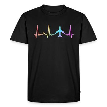 Airplane Plane Spotter Pilot Pilots Airplanes - Men's Premium Organic T-Shirt - black - Front - Nico (187cm)