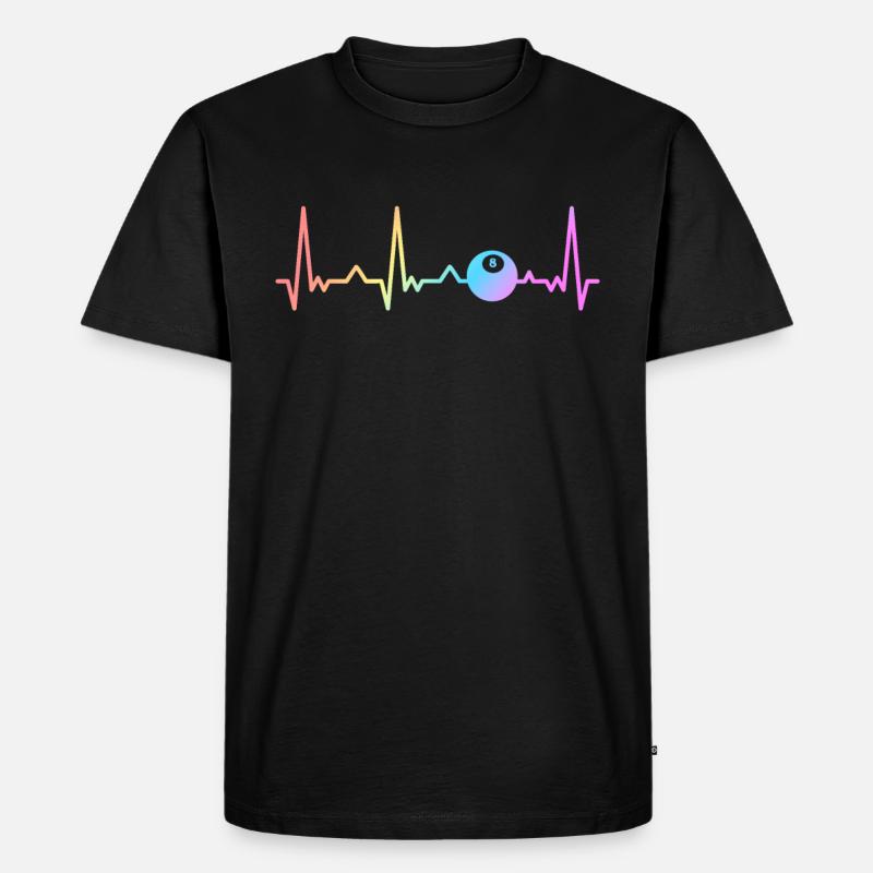 Billard Poolbillard - Männer Premium Bio T-Shirt - Schwarz