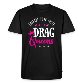 Les drag queens fouent la communauté LGBTQ de soutien local - T-shirt Premium bio Homme - noir - Devant - Nico (187cm)