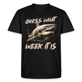 Shark, Ocean, Tiger Shark, Animal, Fish - Men's Premium Organic T-Shirt - black - Front - Nico (187cm)