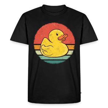 Rubber Ducks Bathroom Yellow Duck - Men's Premium Organic T-Shirt - black - Front - Nico (187cm)