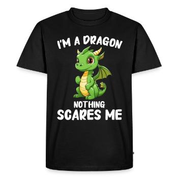 Dragon Mystic Dragon Fantasy - Men's Premium Organic T-Shirt - black - Front - Nico (187cm)