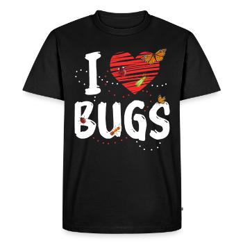 Biologie de l’entomologiste des insectes - T-shirt Premium bio Homme - noir - Devant - Nico (187cm)