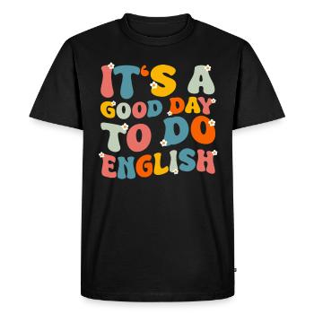 Enseignant Professeur d’école Enseignant Enseignant - T-shirt Premium bio Homme - noir - Devant - Nico (187cm)
