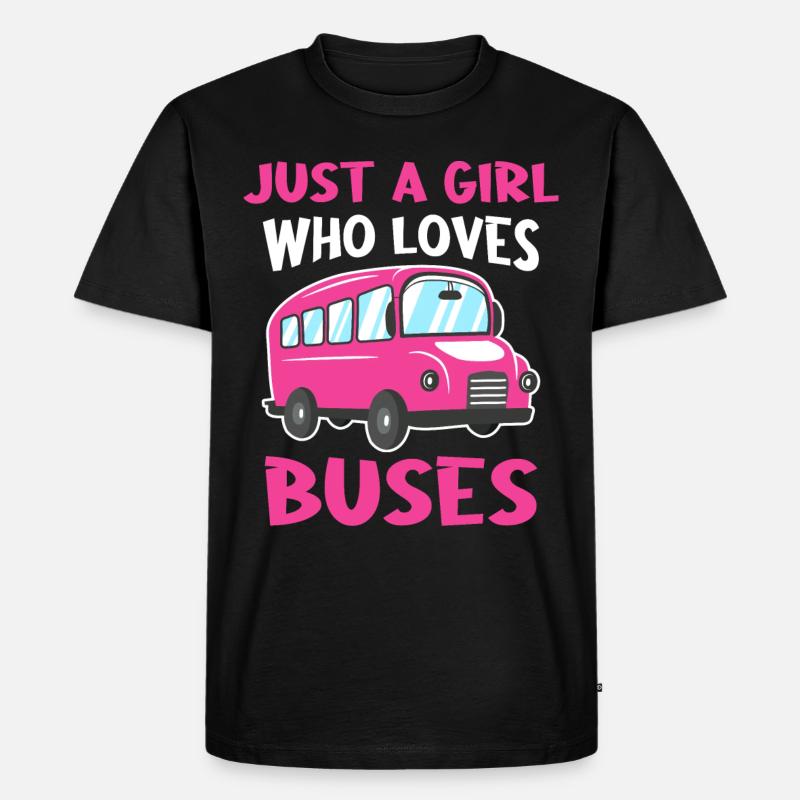 Bus Busfahrer Schulbus - Männer Premium Bio T-Shirt - Schwarz