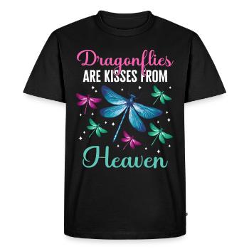 Dragonfly Dragonflies Insects Nature - Men's Premium Organic T-Shirt - black - Front - Nico (187cm)