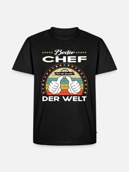 Bester chef der Welt - Männer Premium Bio T-Shirt - Schwarz