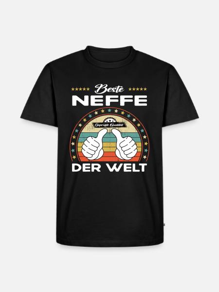 Bester neffe der Welt - Männer Premium Bio T-Shirt - Schwarz