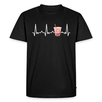 Bubble Tea Boba Tea Bubble Boba Tea - T-shirt Premium bio Homme - noir - Devant - Nico (187cm)